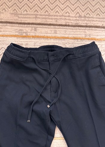 Kemerli Lacivert Kadın Kumaş Pantolon - Görsel 2