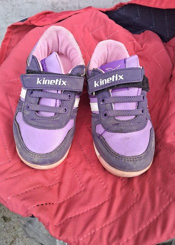 25 Beden Kinetix Mor Kız Çocuk Spor Ayakkabı Velcro