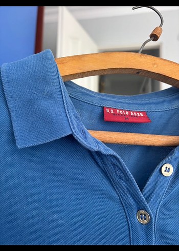 m Beden Kızlar için Mavi Denim Polo Elbise