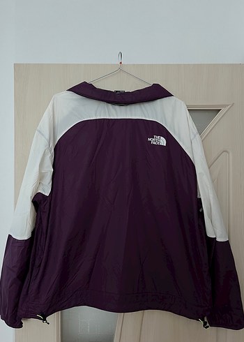 xl Beden mor Renk Kadın North Face Mor Fermuarlı Midi Yağmurluk