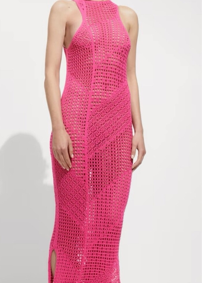 Mango kroşe plaj elbisesi - Görsel 4