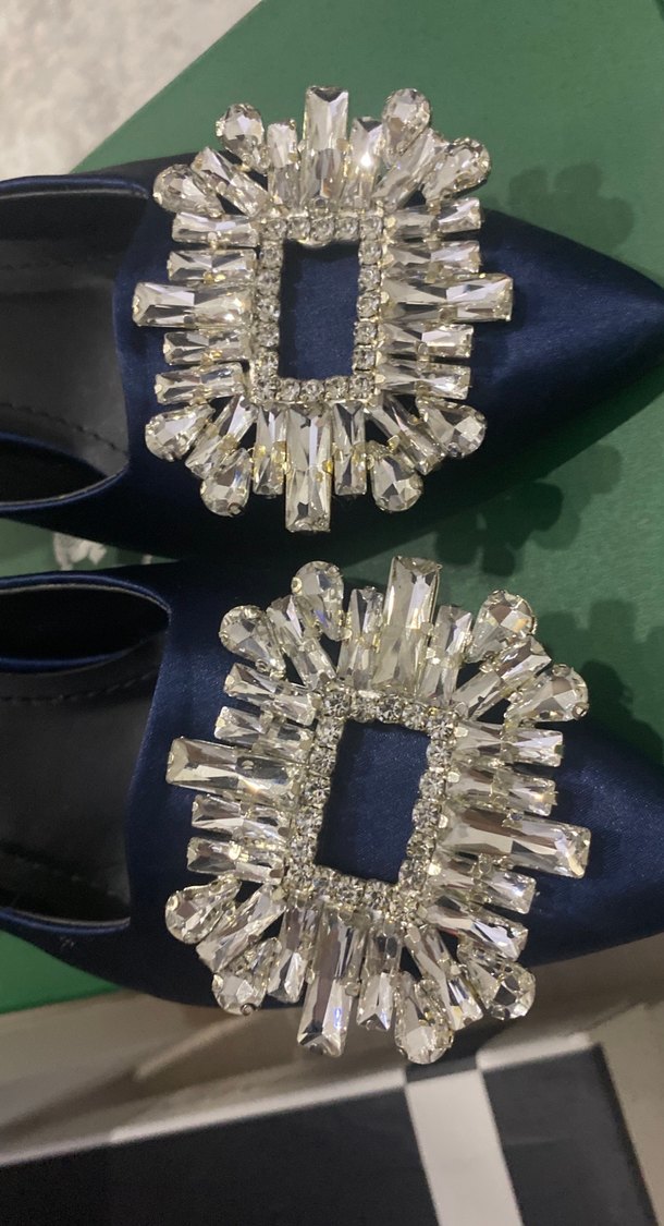 Lacivert Tokalı Topuklu Abiye Ayakkabı - Görsel 4