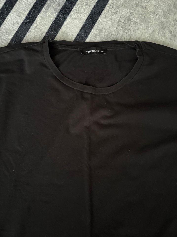 Erkek Siyah Keten Salaş Tişört - Görsel 2