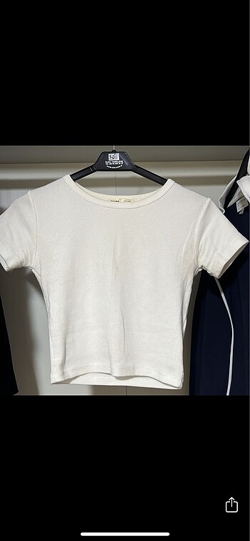 Pull&Bear beyaz fitilli üst