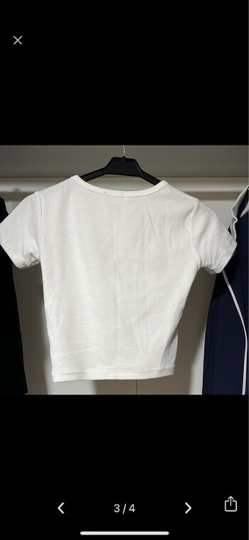Pull and Bear Pull&Bear beyaz fitilli üst