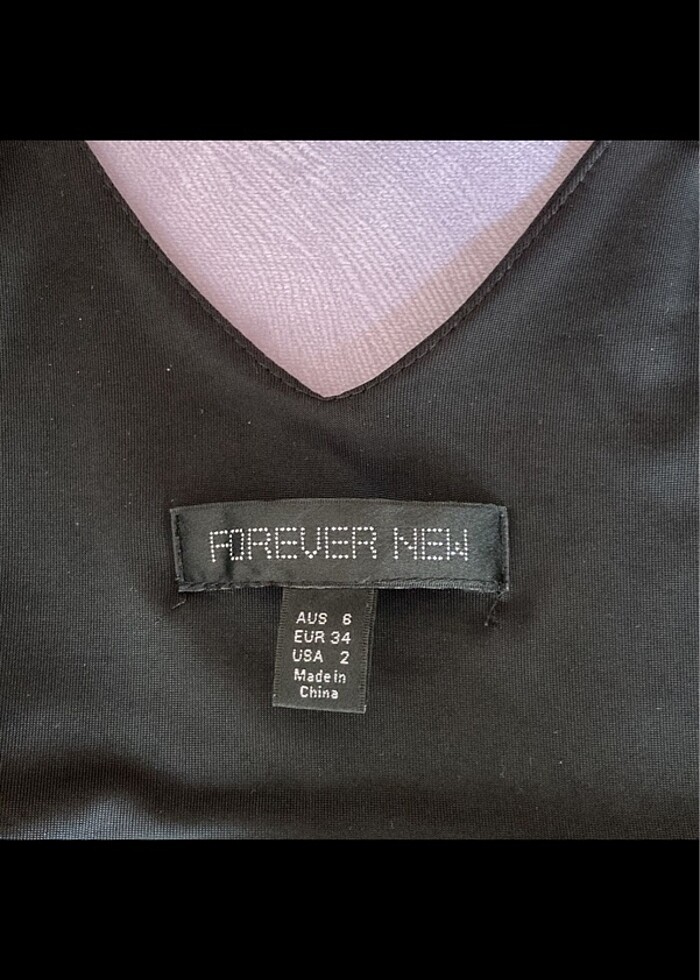 Foreve New Siyah Kısa Şifon Abiye Elbise - Görsel 3