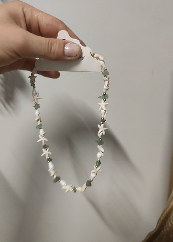 Beden Beyaz Boncuklu Mini Bohem Kolye