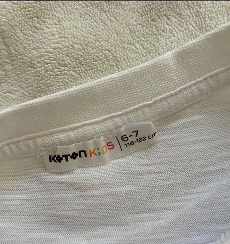 6 Yaş Beden beyaz Renk Koton Tshirt