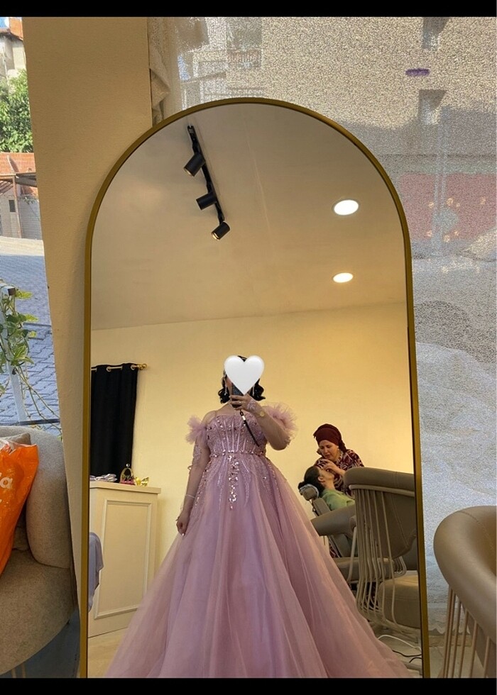 Gül kurusu Işıltılı Abiye Nişan Elbisesi - Görsel 3