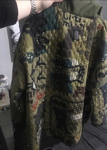 Zara Kadın Kamuflaj Desenli Rahat Kesim Ceket