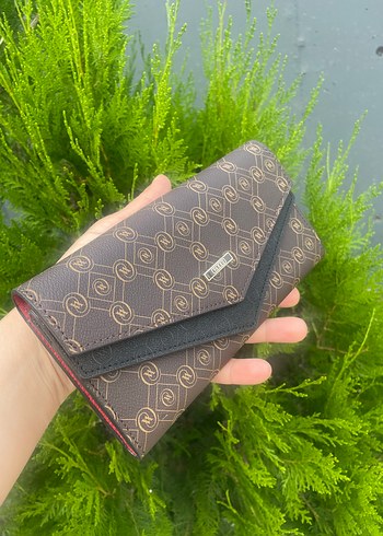 Beden kahverengi Renk Kahverengi Baskılı Kadın Clutch Cüzdan