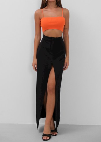 İnce Askılı Crop Top - Görsel 3