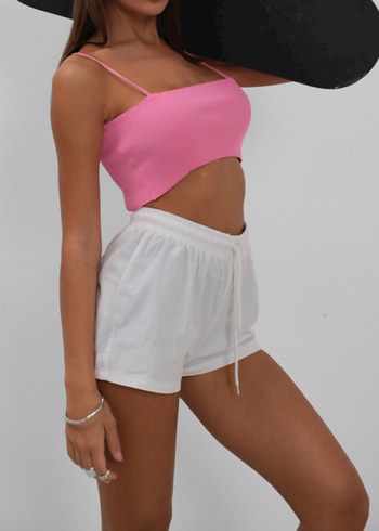 İnce Askılı Crop Top - Görsel 4