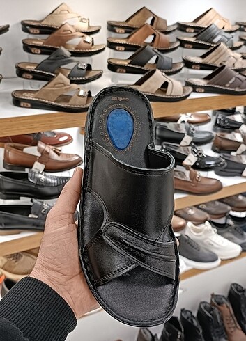 İçi dışı hakiki deri erkek terlik  - Görsel 4