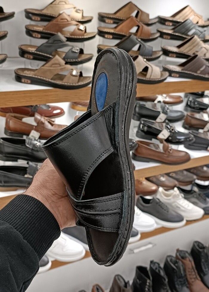 İçi dışı hakiki deri erkek terlik  - Görsel 3