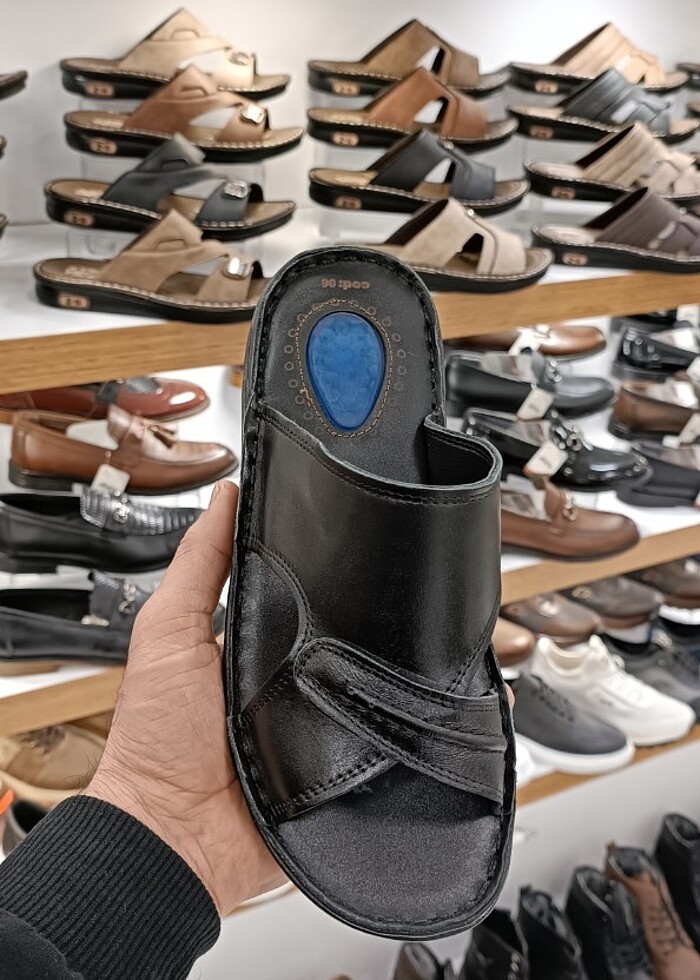 İçi dışı hakiki deri erkek terlik  - Görsel 4