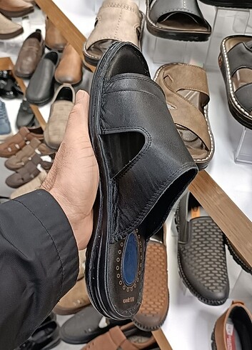 İçi dışı hakiki deri erkek terlik YENİ ETİKETLİ - Görsel 5