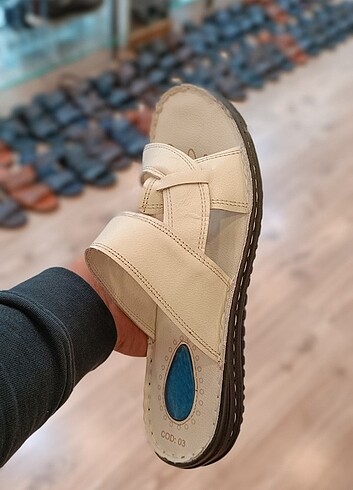 İçi dışı hakiki deri erkek terlik YENİ  - Görsel 6