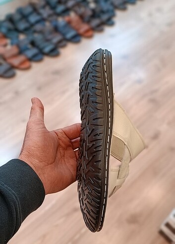 İçi dışı hakiki deri erkek terlik YENİ  - Görsel 7