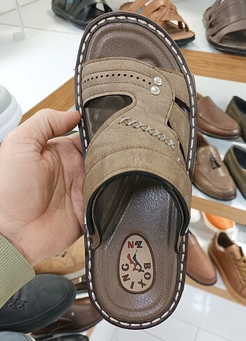 Kaliteli hafif poli taban erkek terlik YENİ ETİKETLİ  vizon - Görsel 5