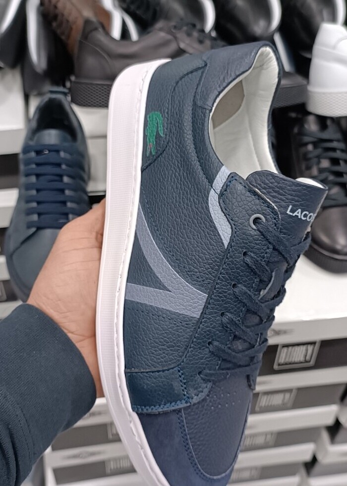 içi dışı 0 hakiki orijinal değeri erkek spor ayakkabı Lacoste - Görsel 2