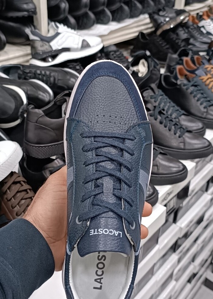 içi dışı 0 hakiki orijinal değeri erkek spor ayakkabı Lacoste - Görsel 5