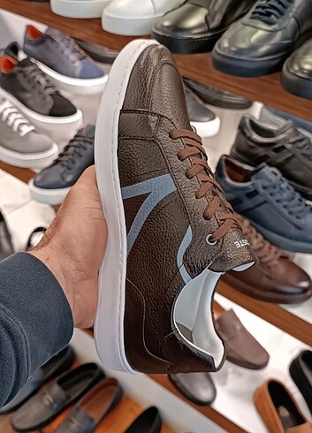 İçi dışı hakiki deri lacoste spor ayakkabı  - Görsel 2