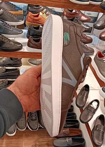 İçi dışı hakiki deri lacoste spor ayakkabı  - Görsel 6