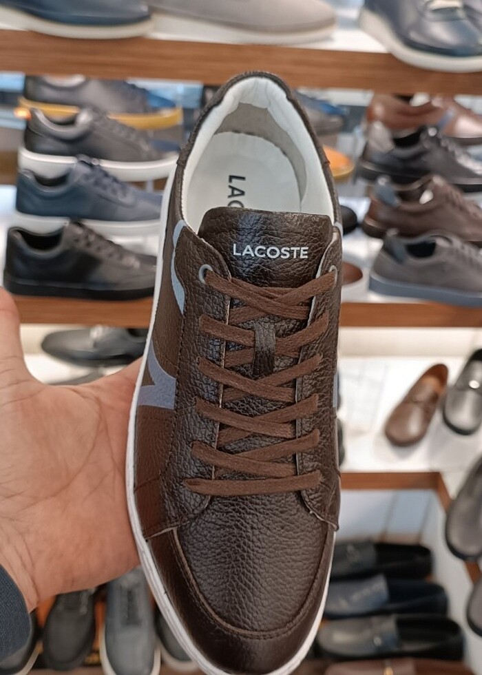 İçi dışı hakiki deri lacoste spor ayakkabı  - Görsel 3