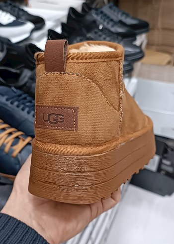 Kürklü taba ultra mini UGG dolgu Topuk Bot YENİ ETİKETLİ - Görsel 7