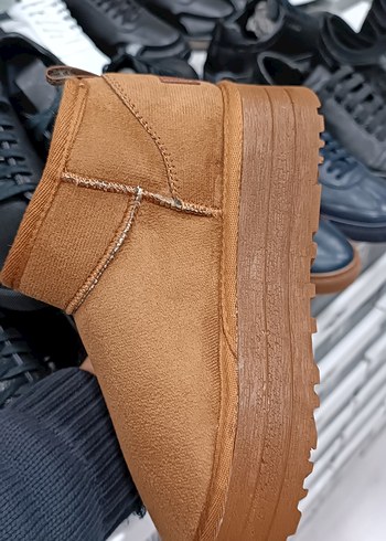 Kürklü taba ultra mini UGG dolgu Topuk Bot YENİ ETİKETLİ - Görsel 3