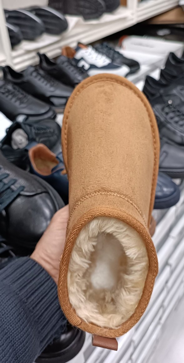 Kürklü taba ultra mini UGG dolgu Topuk Bot YENİ ETİKETLİ - Görsel 5
