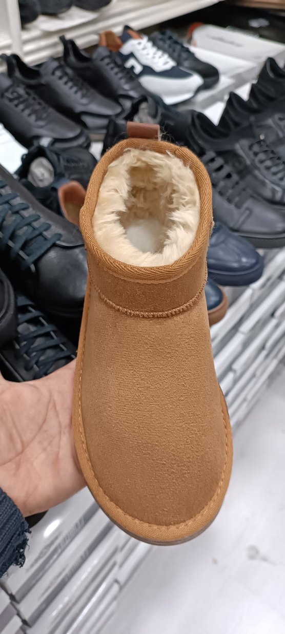 Kürklü taba ultra mini UGG dolgu Topuk Bot YENİ ETİKETLİ - Görsel 2