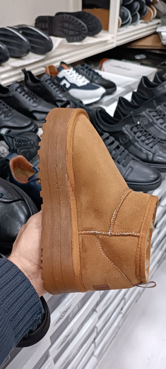 Kürklü taba ultra mini UGG dolgu Topuk Bot YENİ ETİKETLİ - Görsel 4