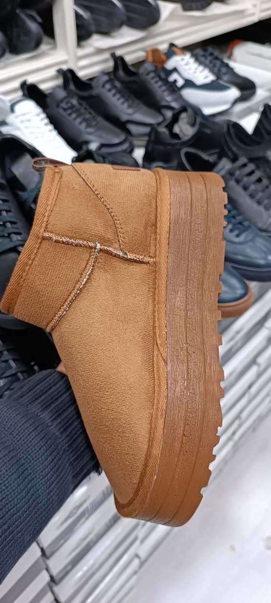 Kürklü taba ultra mini UGG dolgu Topuk Bot YENİ ETİKETLİ - Görsel 3