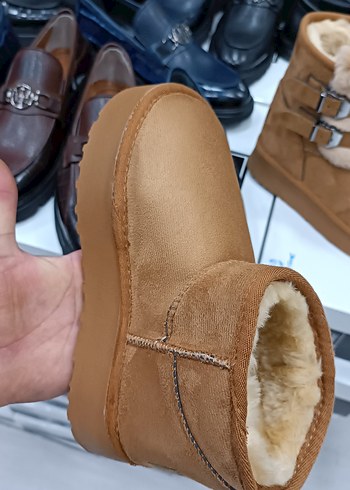 Kürklü Taba Süet ultra mini Bot UGG Yeni ürün - Görsel 4