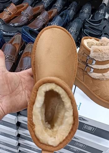 Kürklü Taba Süet ultra mini Bot UGG Yeni ürün - Görsel 5