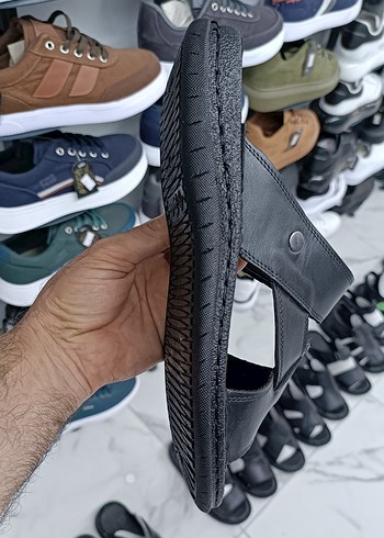 hakiki deri kaliteli şık hafif poli taban Günlük Terlik - Görsel 7