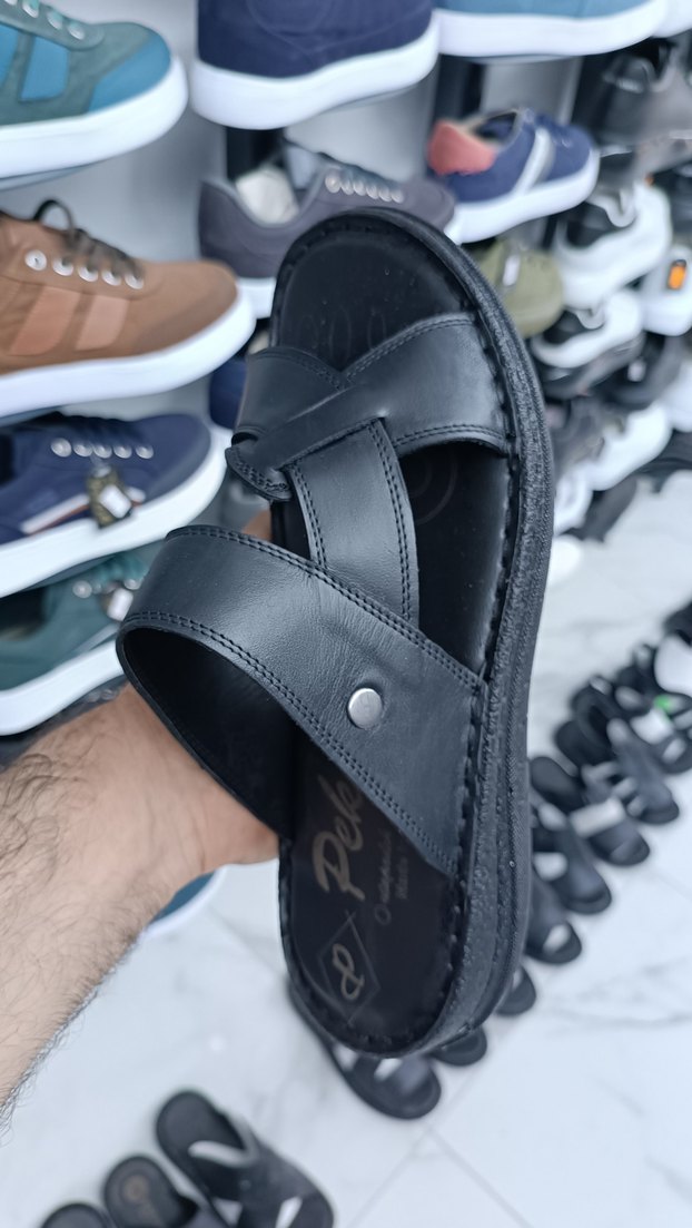 hakiki deri kaliteli şık hafif poli taban Günlük Terlik - Görsel 3