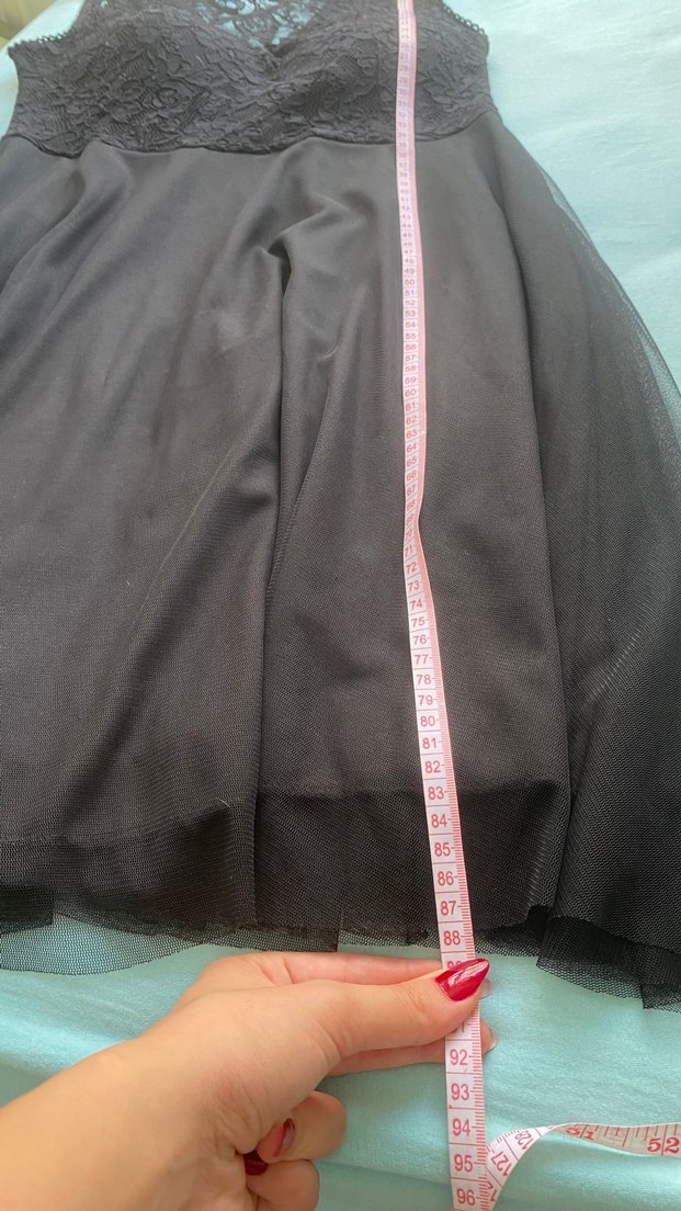 Dantel Detaylı Siyah abiye elbise - Görsel 2