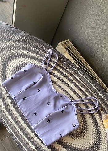 Mor Dantel Detaylı Straplez Midi Büstiyer - Görsel 2