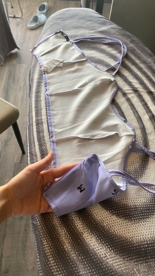 Mor Dantel Detaylı Straplez Midi Büstiyer - Görsel 4