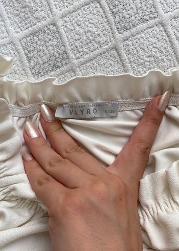 Büzgülü beyaz Mini Uzun Kollu Büstiyer - Görsel 5