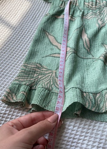 xl Beden yeşil Renk Yeşil Bohem Desenli Mini Kadın Pijama Takımı