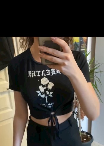 Siyah Gotik Crop Top