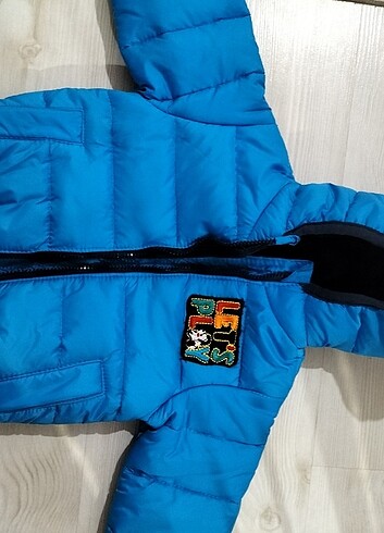 6-9 Ay Beden mavi Renk Çocuk şişme mont