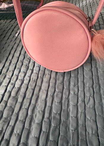 Beden pembe Renk Pembe Tavşan Figürlü Peluş Detaylı Çanta