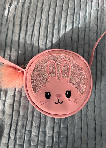 Pembe Tavşan Figürlü Peluş Detaylı Çanta