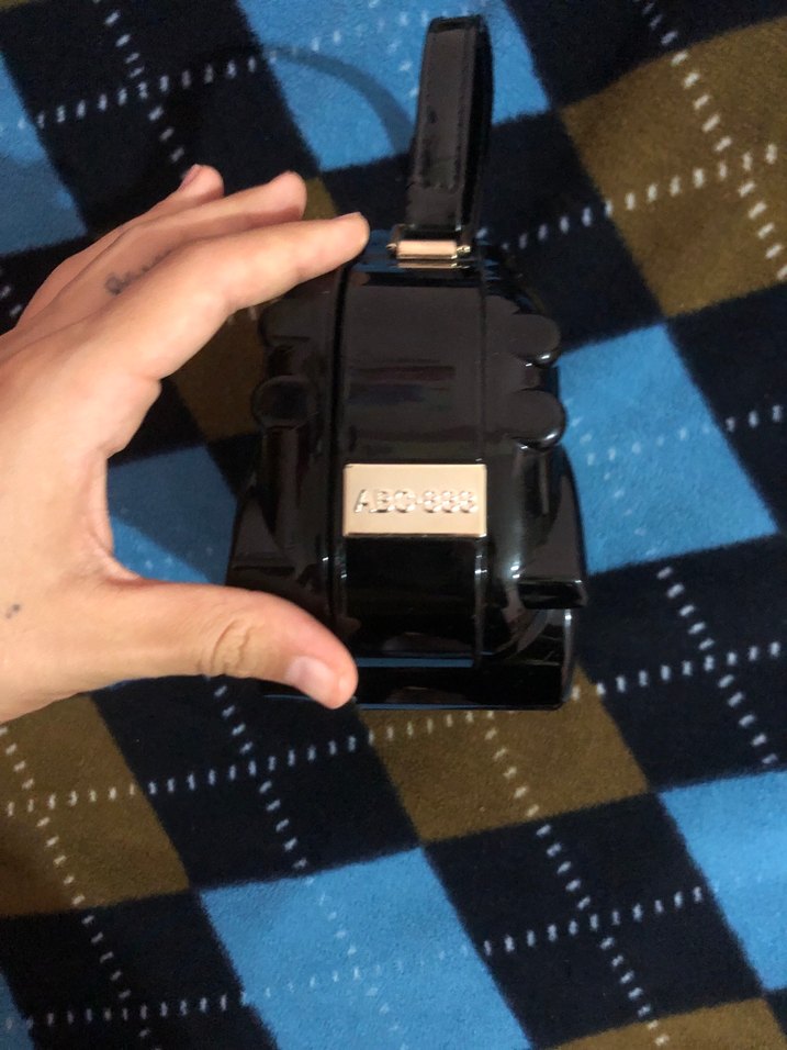 Kilitli Siyah Biker Stil Kadın Çanta - Görsel 2