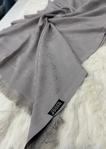 Gri Kadın kaşmir şal bej renk - Görsel 4